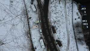 Drone footage of traveller eviction